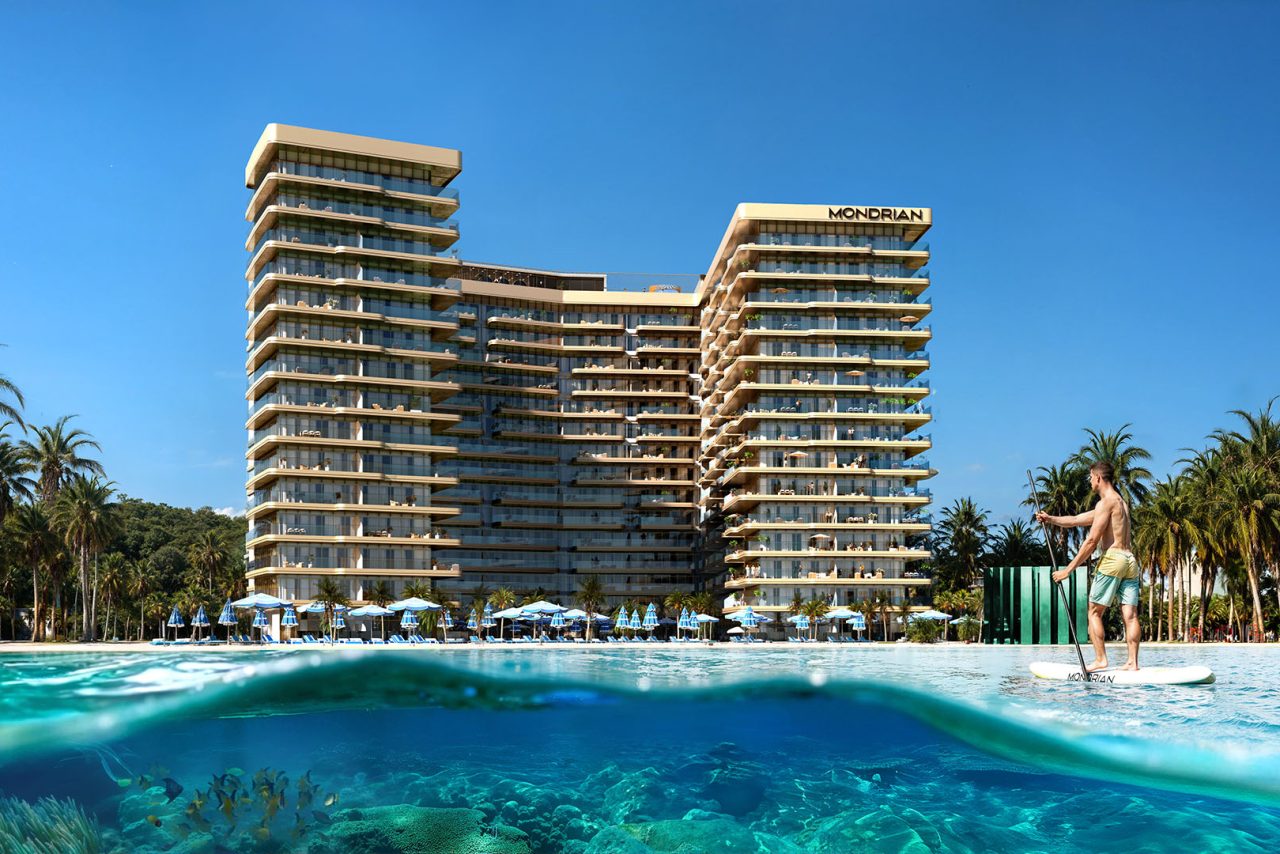 Developer visualisation of Mondrian Al Marjan Island Beach Residences